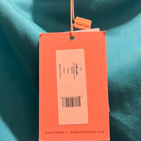 Cult Gaia NEW W/ TAGS Maris Cyn Blue Blouse with elongated sleeves.Large Soldout - Picture 6 of 8